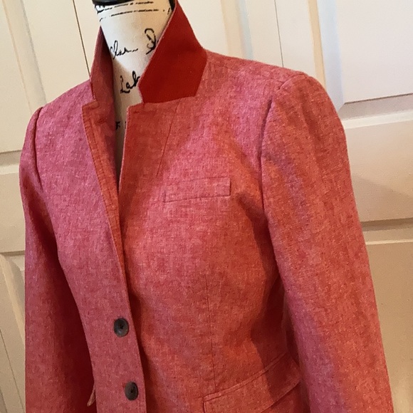 J. Crew Schoolboy Linen jacket Sz 8 - Picture 3 of 9